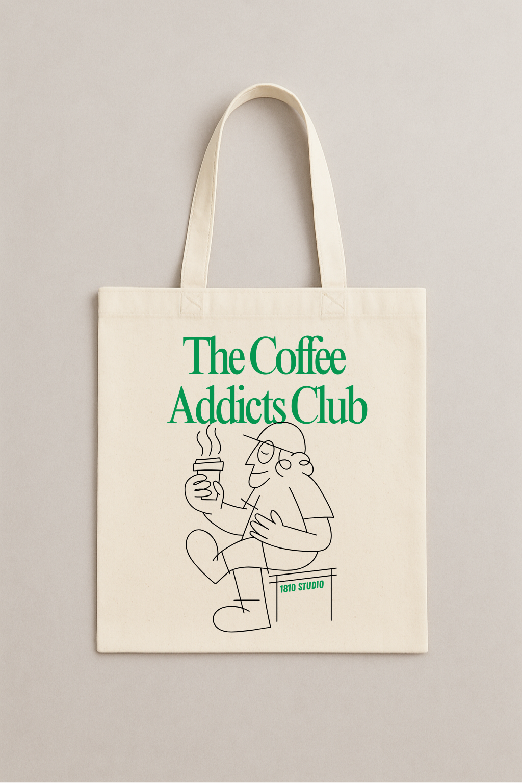 Tote Bag Coffee Addict Verde