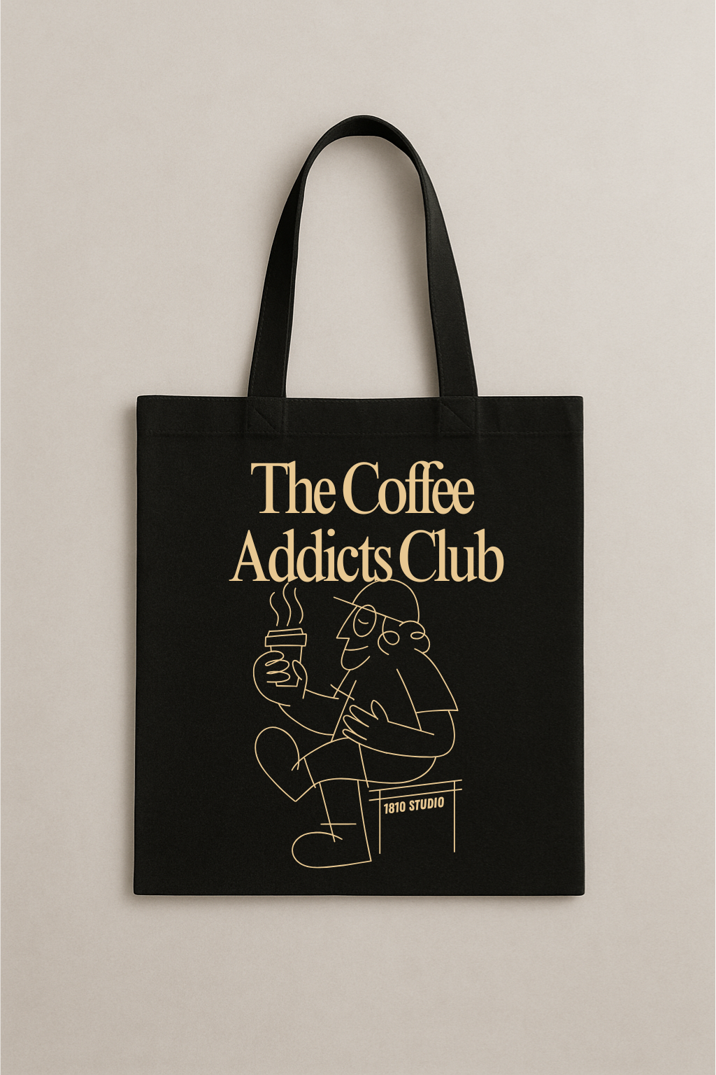 Tote Bag Coffee Addict Beige